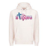 Pale Pink strong with cross ribbon Premium Hoodie - HRA Design Shop