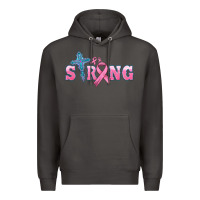Smoke strong with cross ribbon Premium Hoodie - HRA Design Shop