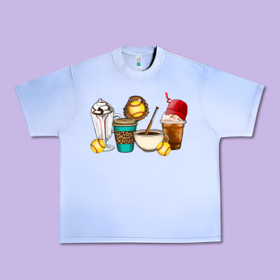 Softball Coffee Cups Urban Heavy Tee Designed By Artiststas