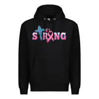 Black strong with cross ribbon Premium Hoodie - HRA Design Shop