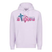 Lilac strong with cross ribbon Premium Hoodie - HRA Design Shop