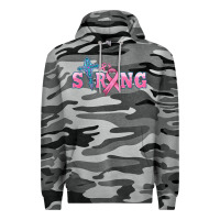 Slate Camo strong with cross ribbon Premium Hoodie - HRA Design Shop