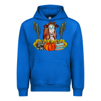 Cobalt Fall Cow Urban Hoodie - CowhideDigitalArt