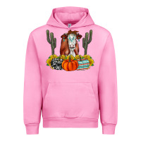 Fuchsia Pink Fall Cow Urban Hoodie - CowhideDigitalArt