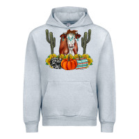 Heather Grey Fall Cow Urban Hoodie - CowhideDigitalArt