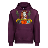 Mauve Wine Fall Cow Urban Hoodie - CowhideDigitalArt