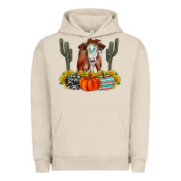 Pigment French Oak Fall Cow Urban Hoodie - CowhideDigitalArt