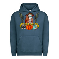 Pigment Midnight Navy Fall Cow Urban Hoodie - CowhideDigitalArt