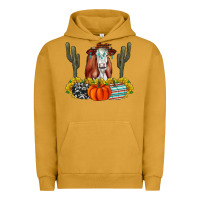 Pigment Peanut Butter Fall Cow Urban Hoodie - CowhideDigitalArt