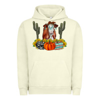Pigment Pistachio Fall Cow Urban Hoodie - CowhideDigitalArt