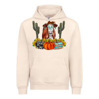 Sandshell Fall Cow Urban Hoodie - CowhideDigitalArt