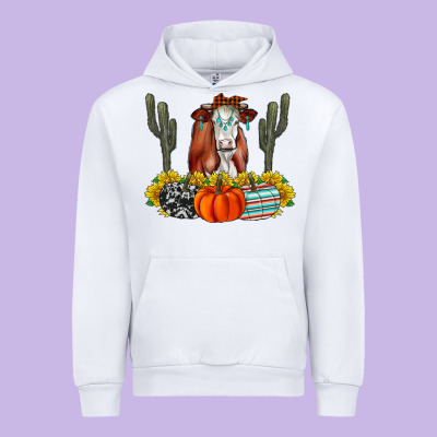 Fall Cow Urban Hoodie Designed By Cowhidedigitalart