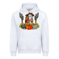 White Fall Cow Urban Hoodie - CowhideDigitalArt