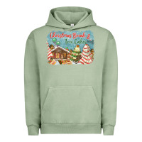 Pigment Oil Green christmas break and tree cakes Urban Hoodie - FaDigitalArtStudio