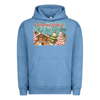 Pigment Pebble Blue christmas break and tree cakes Urban Hoodie - FaDigitalArtStudio