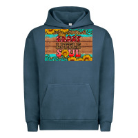Pigment Midnight Navy sassy little soul  skinny metal can holder Urban Hoodie - HRA Design Shop