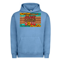 Pigment Pebble Blue sassy little soul  skinny metal can holder Urban Hoodie - HRA Design Shop