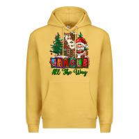 Antique Gold jingle all the way Premium Hoodie - FaDigitalArtStudio