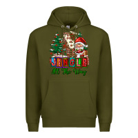Army Green jingle all the way Premium Hoodie - FaDigitalArtStudio
