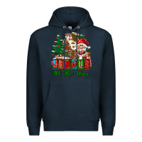 Navy jingle all the way Premium Hoodie - FaDigitalArtStudio