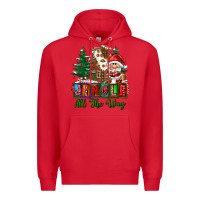 Red jingle all the way Premium Hoodie - FaDigitalArtStudio