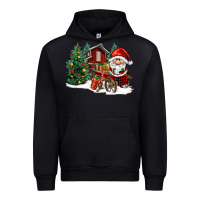 Black christmas gnomes barnyard Urban Hoodie - FaDigitalArtStudio