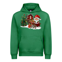 Emerald christmas gnomes barnyard Urban Hoodie - FaDigitalArtStudio
