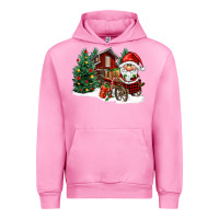 Fuchsia Pink christmas gnomes barnyard Urban Hoodie - FaDigitalArtStudio