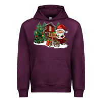Mauve Wine christmas gnomes barnyard Urban Hoodie - FaDigitalArtStudio