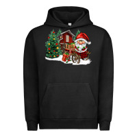 Pigment Black christmas gnomes barnyard Urban Hoodie - FaDigitalArtStudio