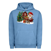 Pigment Pebble Blue christmas gnomes barnyard Urban Hoodie - FaDigitalArtStudio