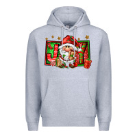 Heather Grey joy santa gnomes Premium Hoodie - FaDigitalArtStudio