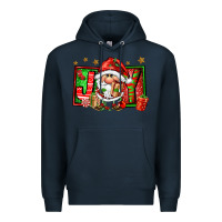Navy joy santa gnomes Premium Hoodie - FaDigitalArtStudio
