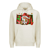 Oatmeal Heather joy santa gnomes Premium Hoodie - FaDigitalArtStudio