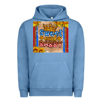 Pigment Pebble Blue usa flag sweet and sassy Urban Hoodie - HRA Design Shop