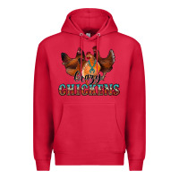 Cardinal crazychickens Premium Hoodie - CowhideDigitalArt