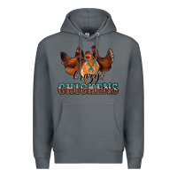 Rock crazychickens Premium Hoodie - CowhideDigitalArt