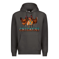 Smoke crazychickens Premium Hoodie - CowhideDigitalArt