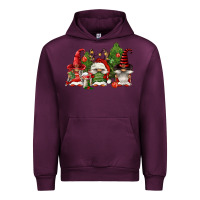 Mauve Wine christmas gnomies Urban Hoodie - FaDigitalArtStudio