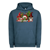 Pigment Midnight Navy christmas gnomies Urban Hoodie - FaDigitalArtStudio