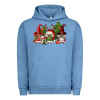 Pigment Pebble Blue christmas gnomies Urban Hoodie - FaDigitalArtStudio