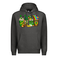 Charcoal Heather st. patricks day coffee drinks Premium Hoodie - Neo Western