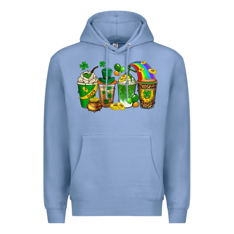 St. Patricks Day Coffee Drinks Premium Hoodie by Neo Western | Teevron