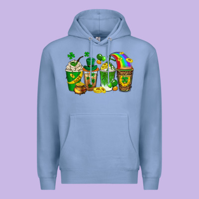 St. Patricks Day Coffee Drinks Premium Hoodie Designed By Neo Western