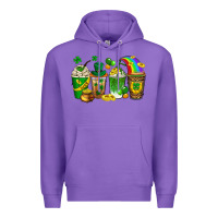 Purple st. patricks day coffee drinks Premium Hoodie - Neo Western