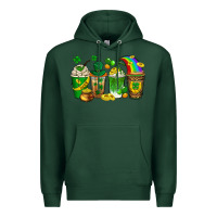 Sports Green st. patricks day coffee drinks Premium Hoodie - Neo Western
