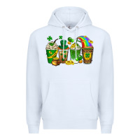 White st. patricks day coffee drinks Premium Hoodie - Neo Western