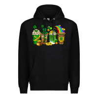 Black st. patricks day coffee drinks Premium Hoodie - Neo Western