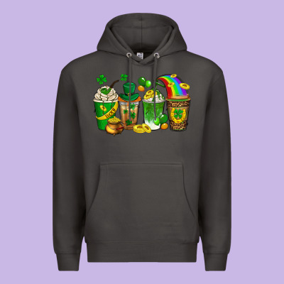 St. Patricks Day Coffee Drinks Premium Hoodie Designed By Neo Western