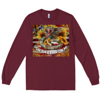 Burgundy rattle snake don't tread on me tumbler Long Sleeve Tee - BarkalooDesign